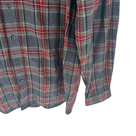 LL Bean Shirt Mens XL Tall Gray Plaid Soft Flannel Long Sleeve Traditional Fit - Picture 10 of 16